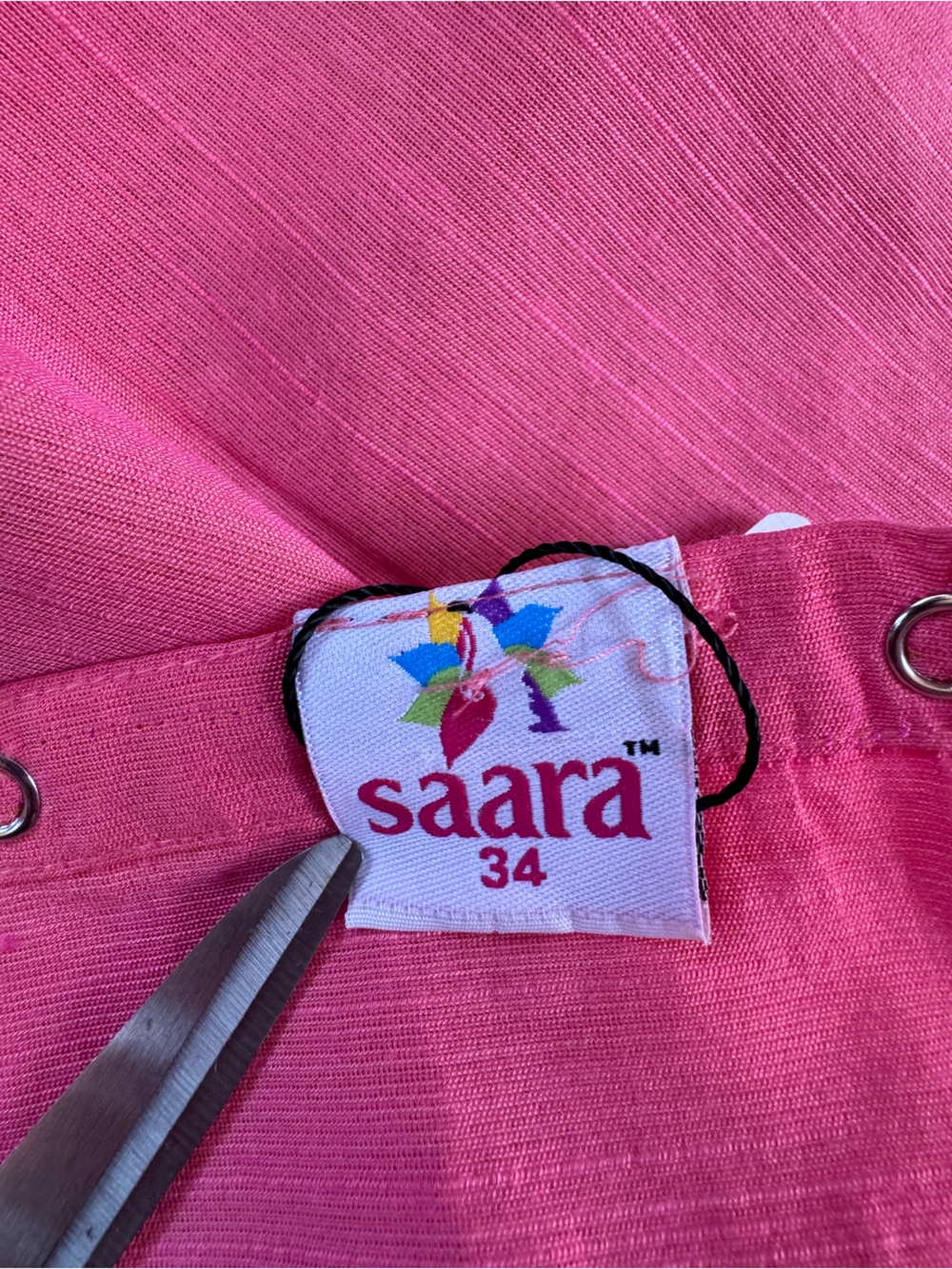 Kid Saara Pattu Pavadai Sattai Choli top Mayil Peacock Rani pink teal size 34 12 - Picture 2 of 15